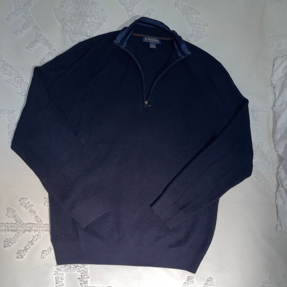Brooks Brothers Marino Wool Half-Zip Sweater